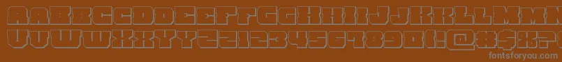 kittrick3d Font – Gray Fonts on Brown Background