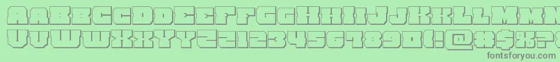 kittrick3d Font – Gray Fonts on Green Background