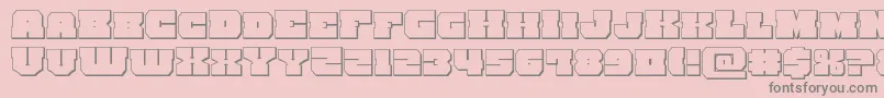 kittrick3d Font – Gray Fonts on Pink Background