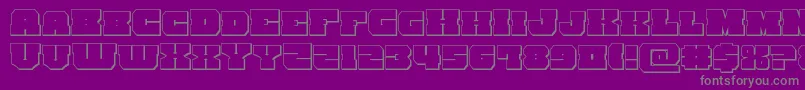 kittrick3d Font – Gray Fonts on Purple Background