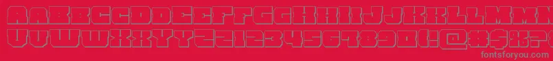 kittrick3d Font – Gray Fonts on Red Background