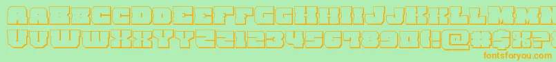 kittrick3d Font – Orange Fonts on Green Background