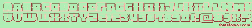 kittrick3d Font – Red Fonts on Green Background