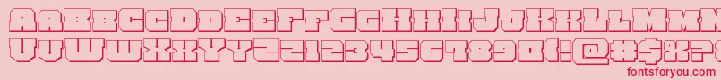 kittrick3d Font – Red Fonts on Pink Background