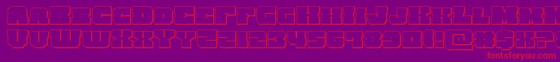 kittrick3d Font – Red Fonts on Purple Background