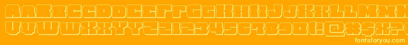 kittrick3d Font – Yellow Fonts on Orange Background