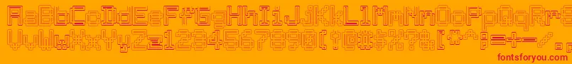 Archway Font – Red Fonts on Orange Background