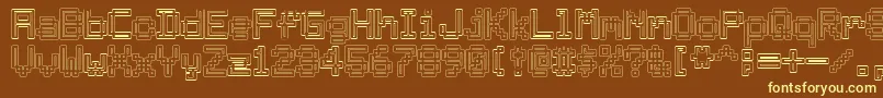 Archway Font – Yellow Fonts on Brown Background