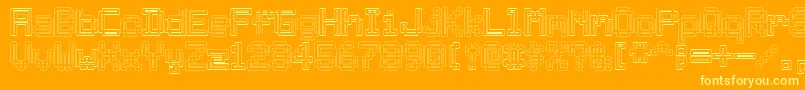 Archway Font – Yellow Fonts on Orange Background