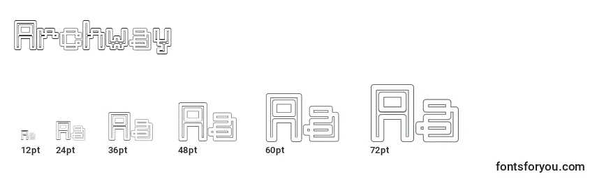 Archway Font Sizes
