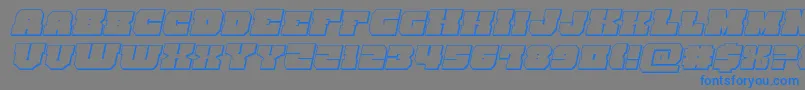 kittrick3dital-Schriftart – Blaue Schriften auf grauem Hintergrund