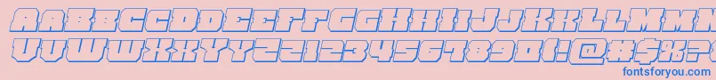 kittrick3dital-Schriftart – Blaue Schriften auf rosa Hintergrund