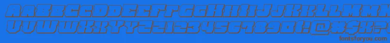 kittrick3dital Font – Brown Fonts on Blue Background