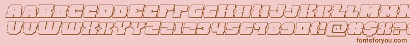 kittrick3dital Font – Brown Fonts on Pink Background