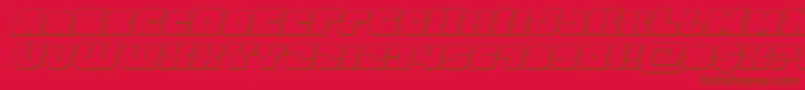 kittrick3dital Font – Brown Fonts on Red Background