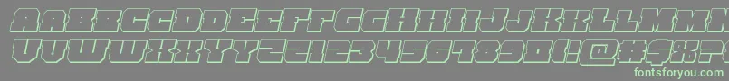 kittrick3dital Font – Green Fonts on Gray Background