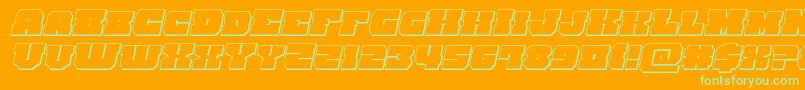 kittrick3dital Font – Green Fonts on Orange Background