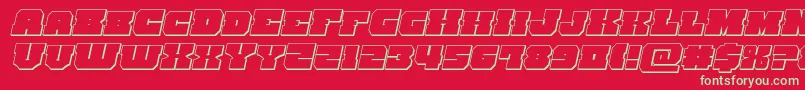 kittrick3dital Font – Green Fonts on Red Background
