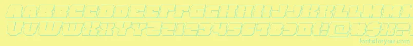 kittrick3dital Font – Green Fonts on Yellow Background