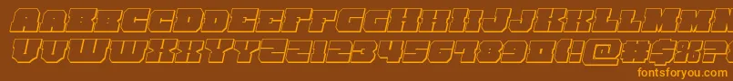 kittrick3dital Font – Orange Fonts on Brown Background