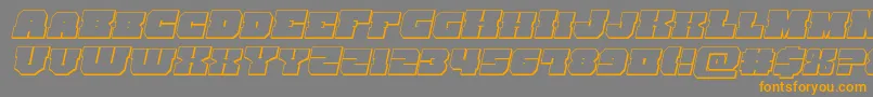 kittrick3dital Font – Orange Fonts on Gray Background