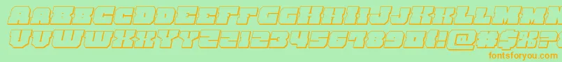 kittrick3dital Font – Orange Fonts on Green Background