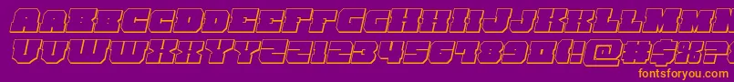 kittrick3dital Font – Orange Fonts on Purple Background
