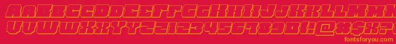 kittrick3dital Font – Orange Fonts on Red Background