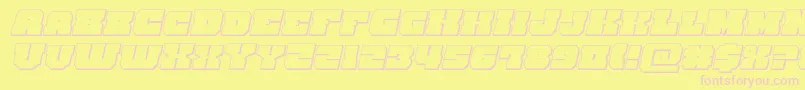 kittrick3dital Font – Pink Fonts on Yellow Background