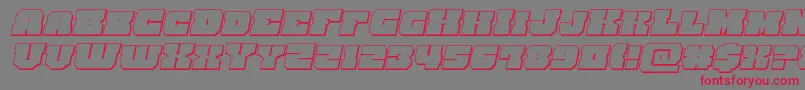 kittrick3dital Font – Red Fonts on Gray Background