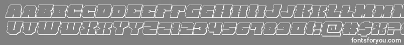 kittrick3dital Font – White Fonts on Gray Background