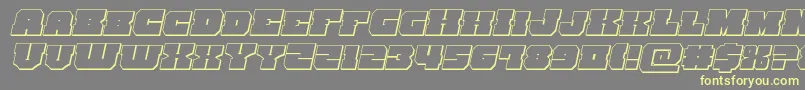 kittrick3dital Font – Yellow Fonts on Gray Background