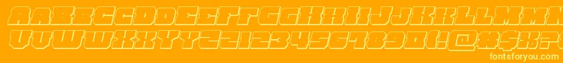 kittrick3dital Font – Yellow Fonts on Orange Background
