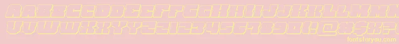 kittrick3dital Font – Yellow Fonts on Pink Background