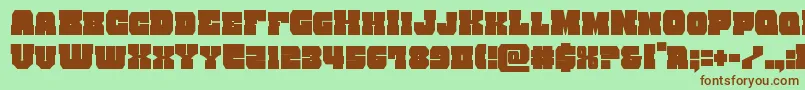 kittrickcond Font – Brown Fonts on Green Background