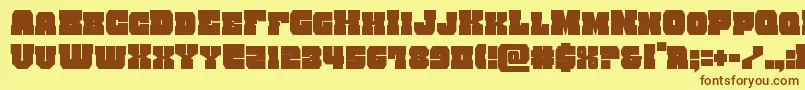 kittrickcond Font – Brown Fonts on Yellow Background
