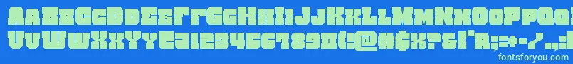 kittrickcond Font – Green Fonts on Blue Background