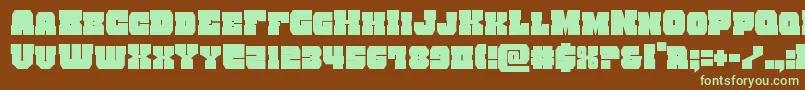 kittrickcond Font – Green Fonts on Brown Background