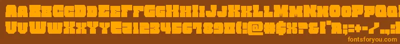 kittrickcond Font – Orange Fonts on Brown Background