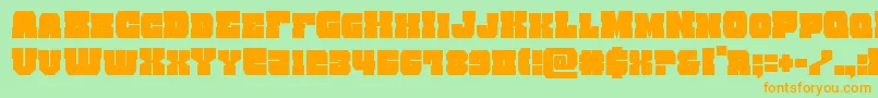 kittrickcond Font – Orange Fonts on Green Background