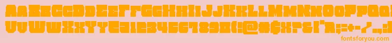 kittrickcond Font – Orange Fonts on Pink Background