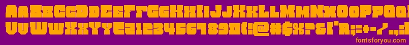kittrickcond Font – Orange Fonts on Purple Background
