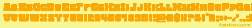 kittrickcond Font – Orange Fonts on Yellow Background