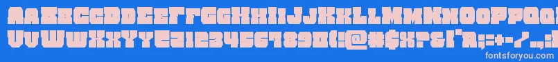 kittrickcond Font – Pink Fonts on Blue Background