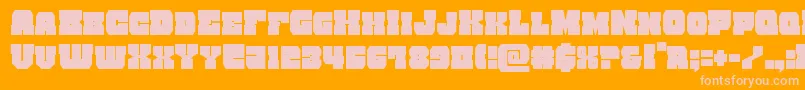 kittrickcond Font – Pink Fonts on Orange Background
