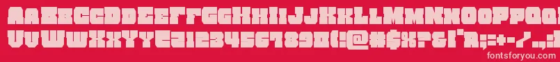 kittrickcond Font – Pink Fonts on Red Background