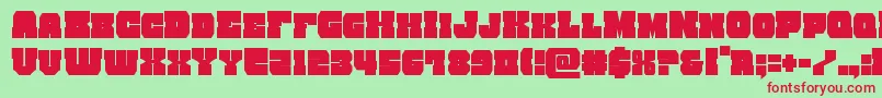 kittrickcond Font – Red Fonts on Green Background