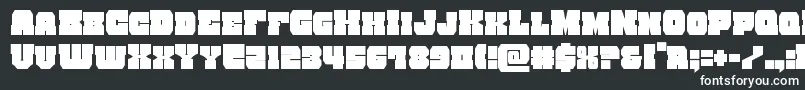 kittrickcond-fontti – valkoiset fontit mustalla taustalla