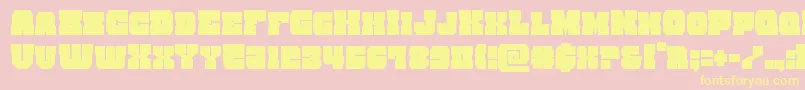 kittrickcond Font – Yellow Fonts on Pink Background