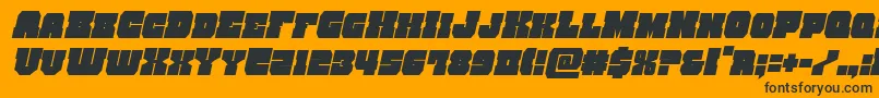 Fonte kittrickcondital – fontes pretas em um fundo laranja
